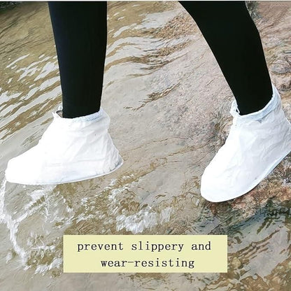 portable rain shoe cover with anti-slip sole, waterproof shoe protector for rainy season, PVC shoe covers for men and women, easy to wear rain shoe cover reusable, anti-slip reusable shoe cover for travel, rainproof shoe cover for outdoor protection, foldable waterproof shoe covers for shoes, rain shoe cover for boots and sneakers, durable PVC rain shoe protector for monsoon