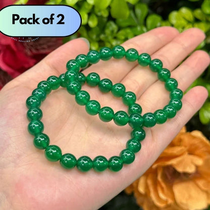 Green Jade Bracelet – Natural Healing Stone Bracelet (Pack of 2), green jade bracelet, jade stone bracelet, pack of 2 bracelets, healing jade bracelet, green crystal bracelet, jade bracelet for men, jade bracelet for women, energy healing bracelet, natural jade stone bracelet, green jade crystal jewelry

