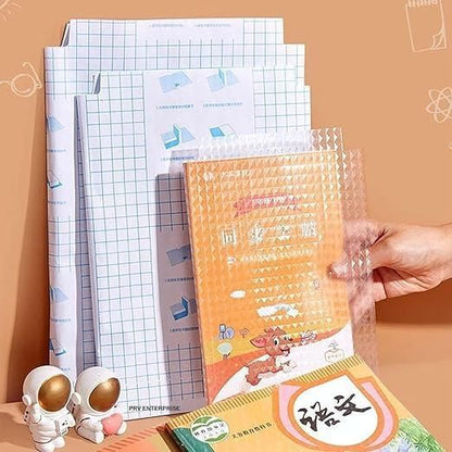 Transparent Sticker Book Covers (Pack of 30) | 3 Different Sizes | PP Plastic Self-Adhesive Covers for School & Office Use, transparent book cover, sticker book covers pack, pp plastic book covers, transparent sticker covers for books, school book covers transparent, different size book covers, pp material book cover set, easy stick book cover for students, book covering without gum, book protection covers India, self adhesive transparent cover, school stationery combo set, reusable book covers for kids,