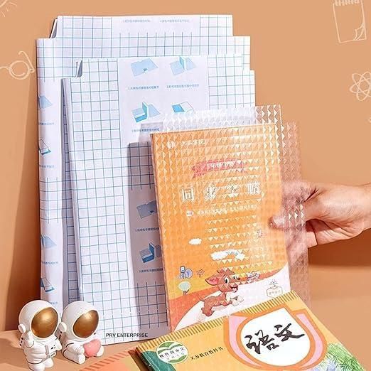 Transparent Sticker Book Covers (Pack of 30) | 3 Different Sizes | PP Plastic Self-Adhesive Covers for School & Office Use, transparent book cover, sticker book covers pack, pp plastic book covers, transparent sticker covers for books, school book covers transparent, different size book covers, pp material book cover set, easy stick book cover for students, book covering without gum, book protection covers India, self adhesive transparent cover, school stationery combo set, reusable book covers for kids,
