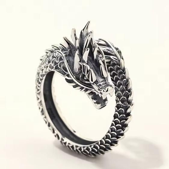  multicolor alloy dragon rings for men and women, free size dragon rings set, dragon design rings adjustable silver, stylish dragon rings pack of two, silver dragon rings unisex pack, alloy dragon rings for fashion wear, silver dragon ring free size for men women, multicolor silver rings with dragon design, pack of 2 silver adjustable dragon rings