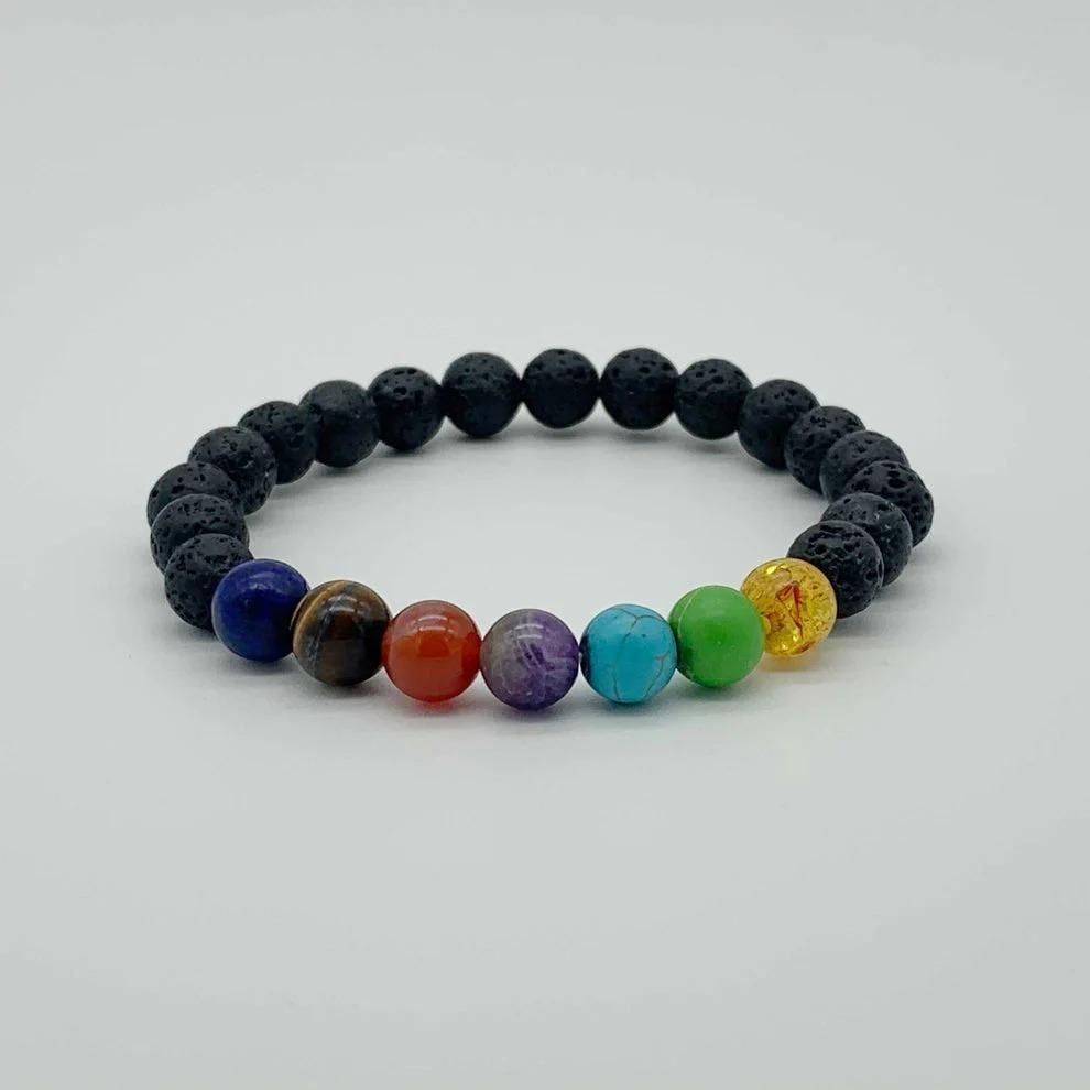 7 Chakra Bracelet with Natural Healing Stones | Spiritual Energy Bracelet for Men & Women, 7 chakra bracelet, chakra bracelet for healing, energy healing bracelet, 7 chakra stone bracelet, spiritual bracelet for men, crystal healing bracelet, chakra balancing bracelet, natural stone bracelet India, stress relief bracelet, meditation bracelet with chakras, gemstone bracelet for energy, chakra bracelet for women, reiki healing bracelet, chakra beaded bracelet, chakra bracelet with semi precious stones