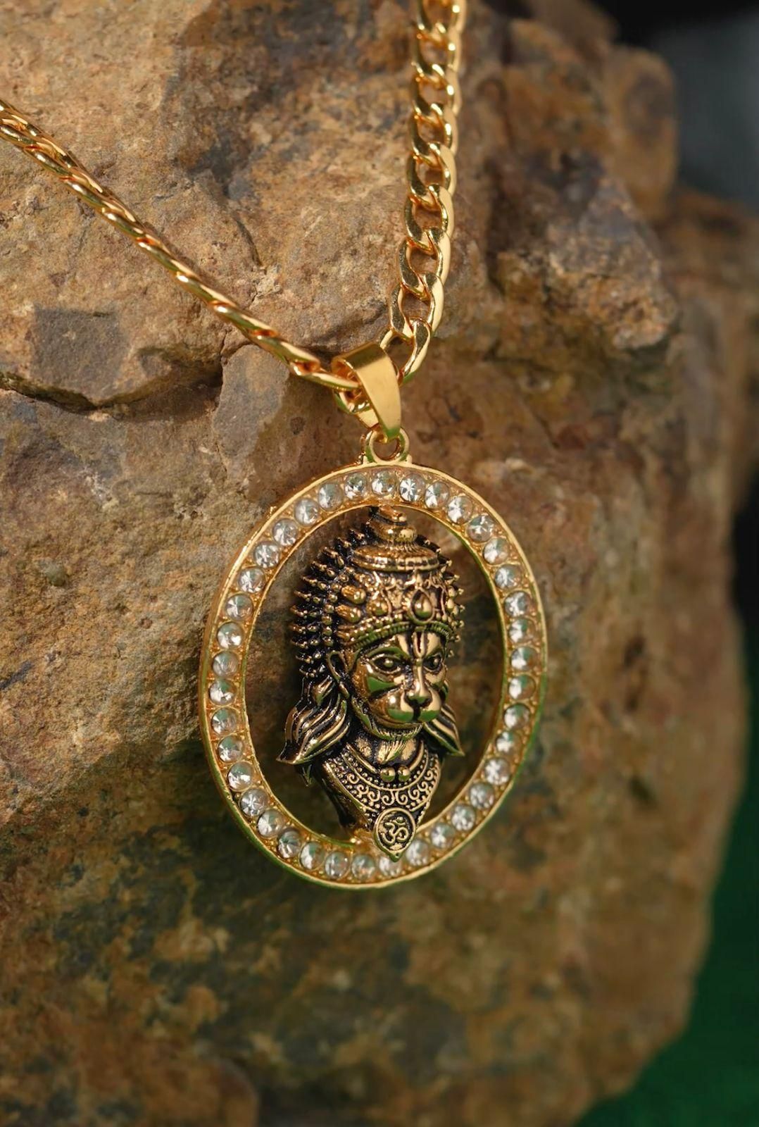 Gold-Plated Hanuman Face Diamond Alloy Pendant Locket Set for Men – Spiritual Jewelry, Gold plated Hanuman pendant, Hanuman face diamond pendant, alloy Hanuman locket set, gold alloy Hanuman pendant, men’s Hanuman diamond locket, spiritual Hanuman jewelry, casual Hanuman pendant, Hanuman locket for men, diamond studded Hanuman pendant, Hanuman jewelry for men, gold Hanuman pendant set

