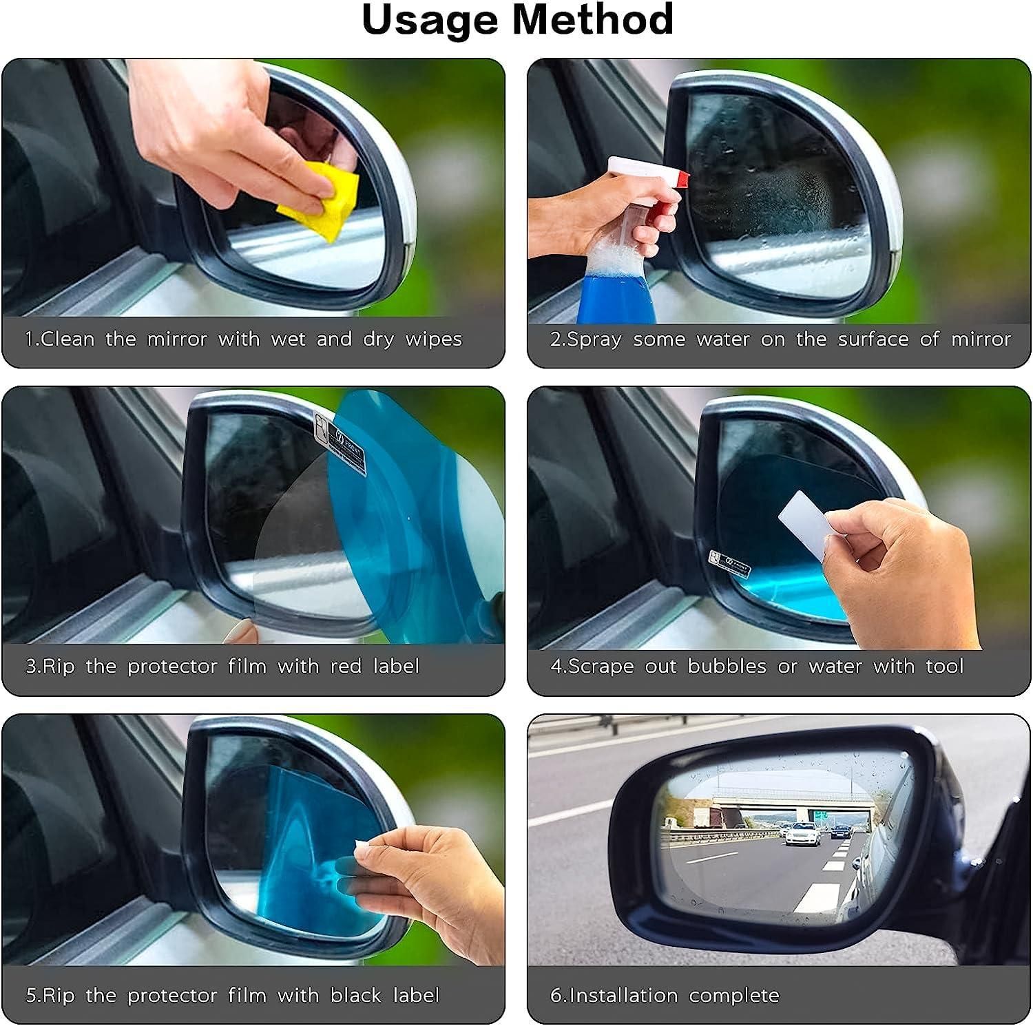 best anti fog mirror film for car in India, rainproof film for side mirrors in rainy season, rearview mirror film for clear vision in rain,