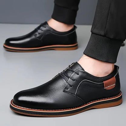 men’s black derby lace-up casual shoes synthetic leather party wear UK 6 Euro 40, best synthetic leather derby shoes for men in India, men’s formal derby lace-up shoes for parties and casual use, black derby shoes for men party wear and office,