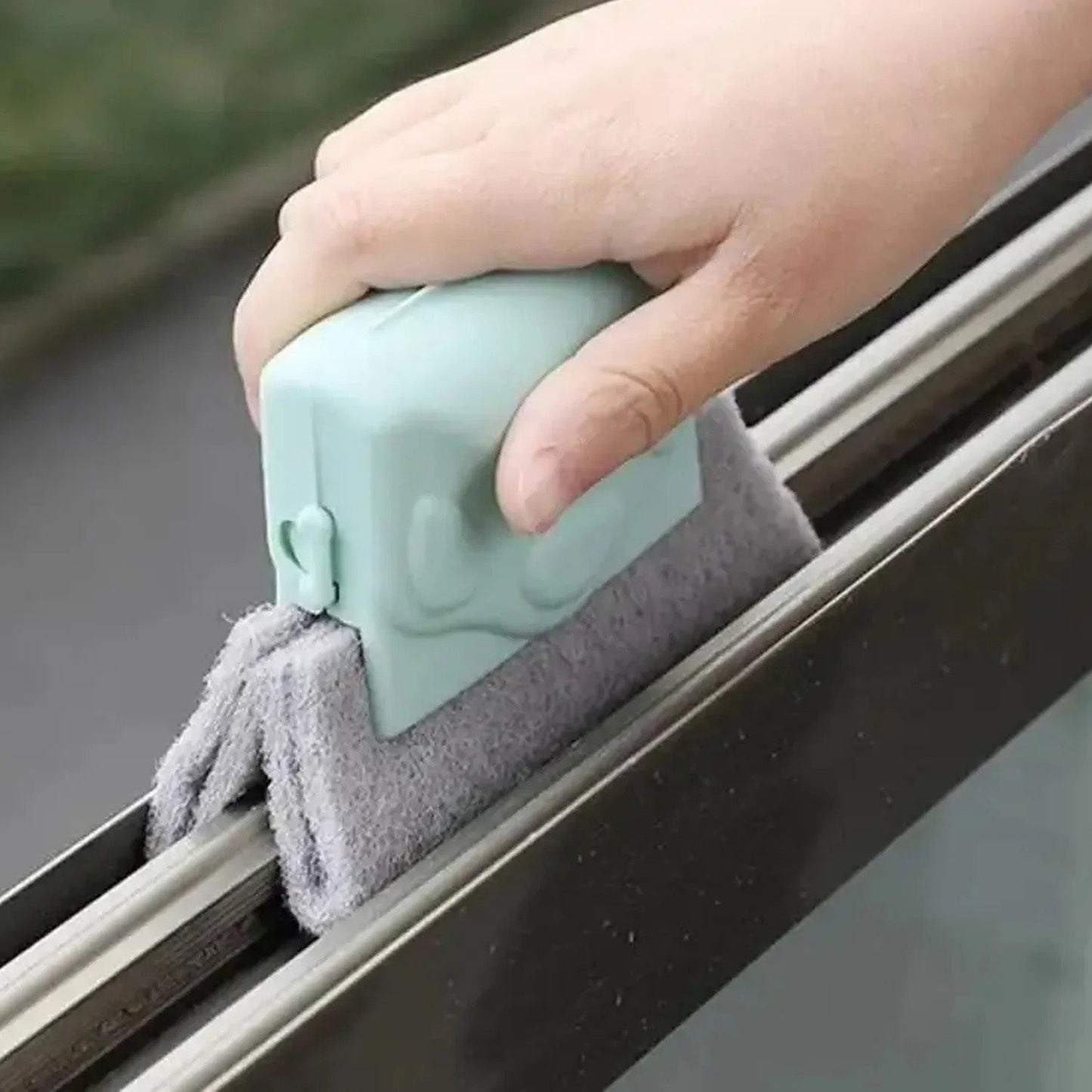 Window groove cleaning brush for tight spaces. window groove cleaning brush, gap cleaning brush, handheld brush for corners, sliding door track cleaner, scouring pad brush, plastic cleaning brush, brush for vents, kitchen gap brush, window decontamination tool, narrow gap scrubber