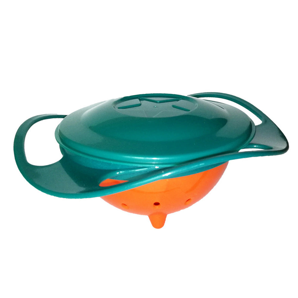 Toddler gyro bowl with spill-proof design, rotating 360 degrees for easy feeding anywhere. gyro bowl for kids, spill proof toddler bowl, rotating baby snack bowl, kids feeding dish, anti spill gyro bowl, 360 degree snack bowl, baby feeding utensil