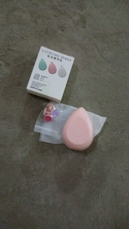 baby nail filing tool, 4 head nail grinder, USB rechargeable baby nail trimmer, silent baby nail cutter, baby manicure electric kit, baby nail care grinder, LED light baby nail filer

