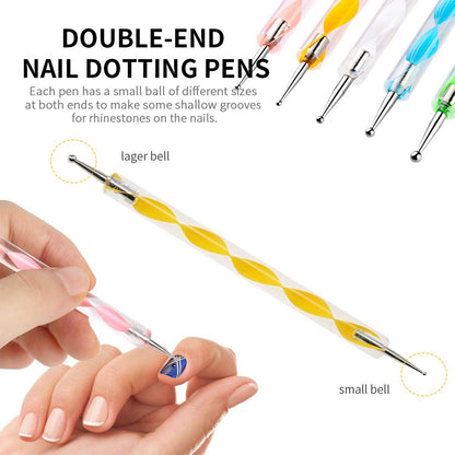 5 pcs nail art dotting pen set for DIY designs, professional nail dotting tools for women, nail art tools for home and salon use