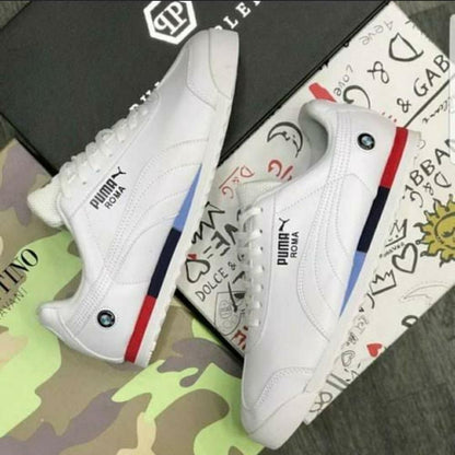 men’s lightweight synthetic shoes Puma, white sneakers for men online India, Puma men’s daily wear shoes white