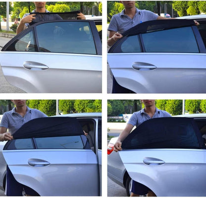 car side window sunshade mesh curtain for heat protection, UV protection car window net for side windows, mesh sunshade pullover for vehicle windows pack of 4, universal car sunshade net for side windows India, car side window curtain net for sun protection, UV blocking mesh sunshade for car windows pack of 4