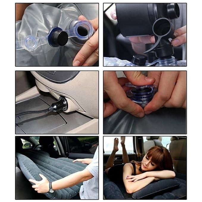inflatable car mattress for back seat, portable car mattress with air pillows, foldable PVC car bed for travel, back seat car mattress inflatable with pillows, travel car bed mattress foldable portable, inflatable PVC mattress for car journeys, car back seat bed with 2 air cushions, foldable travel bed for car backseat, car mattress with air pillows portable and inflatable