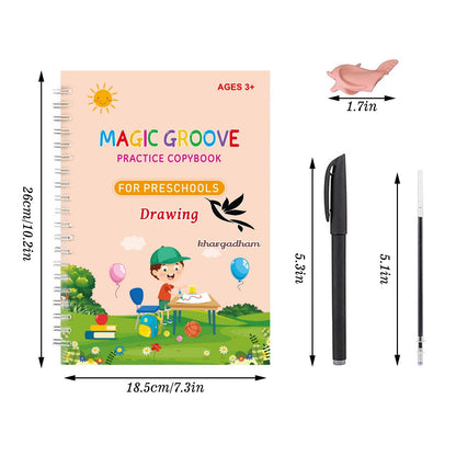 handwriting practice India, kids reusable writing book, Sank Magic copybook India, writing practice workbook for children, reusable kids workbook, handwriting kit with pen and eraser, practice copybook set, kids learning workbook India, reusable handwriting workbook set, writing practice copybook refill


