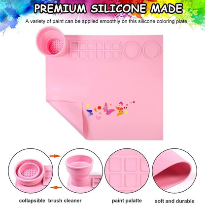 Silicone Craft Mat for Kids | Washable Non-Slip Mat for Painting, Play Doh & Clay Activities | Reusable Art Mat for Toddlers, silicone craft mat for kids, silicone mat for painting, play doh mat for kids, clay activity mat, kids silicone activity mat, painting mat for toddlers, non-slip silicone mat for crafts, silicone mat for clay play, kids art mat washable, craft mat for playdough and clay, silicone activity mat for children, mess free painting mat, silicone sheet for kids crafts, washable silicone 