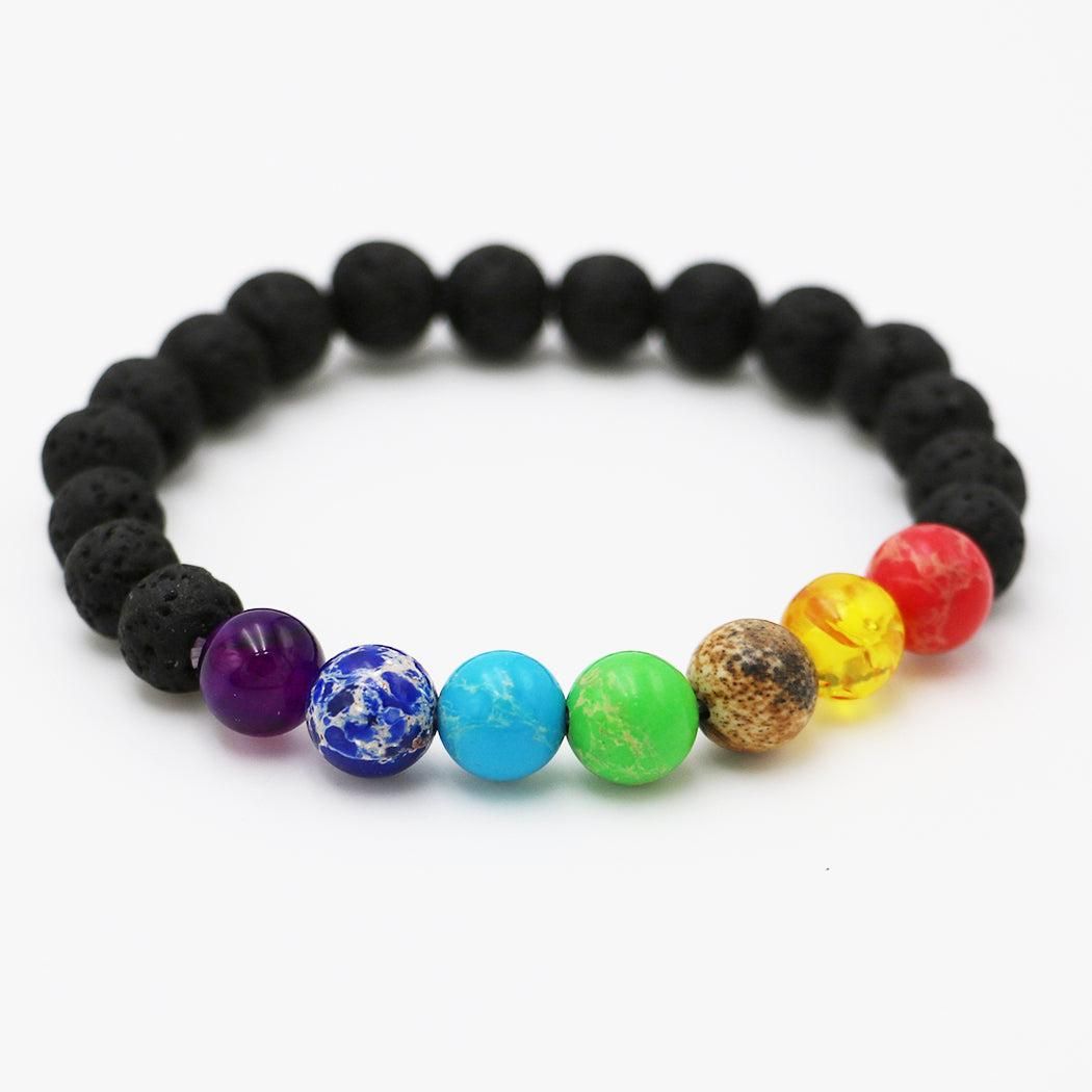 chakra energy bracelet for men and women, natural stone chakra bracelet, spiritual healing bracelet with crystals, unisex 7 chakra beaded bracelet, energy balancing chakra bracelet, healing crystals bracelet for men and women, chakra bracelet with colorful stones, spiritual chakra bracelet for wellness, natural gemstone chakra bracelet