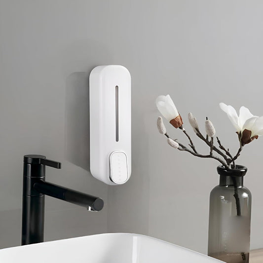 Press Wall-Mounted Manual Soap Dispenser – Refillable Plastic Hand Wash Dispenser for Bathroom & Kitchen, wall mounted soap dispenser, press soap dispenser, manual liquid soap dispenser, plastic wall-mounted soap dispenser, bathroom wall soap dispenser, hand wash dispenser wall mount, soap dispenser for kitchen, wall-mounted gel dispenser, manual press hand wash dispenser, refillable wall soap container