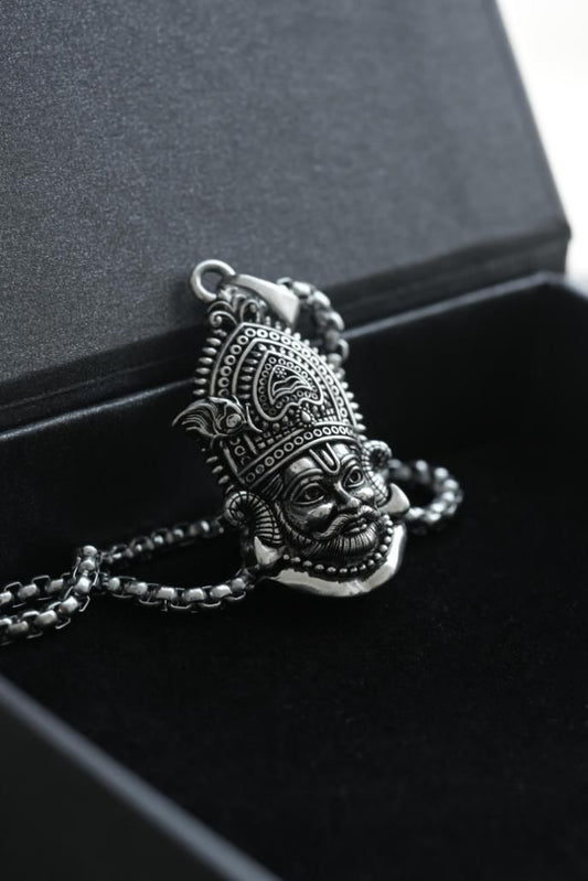 Khatu Shyam Maharaj Pendant with Chain for Men | Stainless Steel Silver Devotional Locket, Khatu Shyam pendant, Khatu Shyam Maharaj locket, Khatu Shyam chain for men, silver Khatu Shyam pendant, stainless steel devotional pendant, Khatu Shyam Maharaj jewellery, Khatu Shyam necklace online, Khatu Shyam ji pendant silver, Khatu Shyam locket with chain, Khatu Shyam pendant buy online India