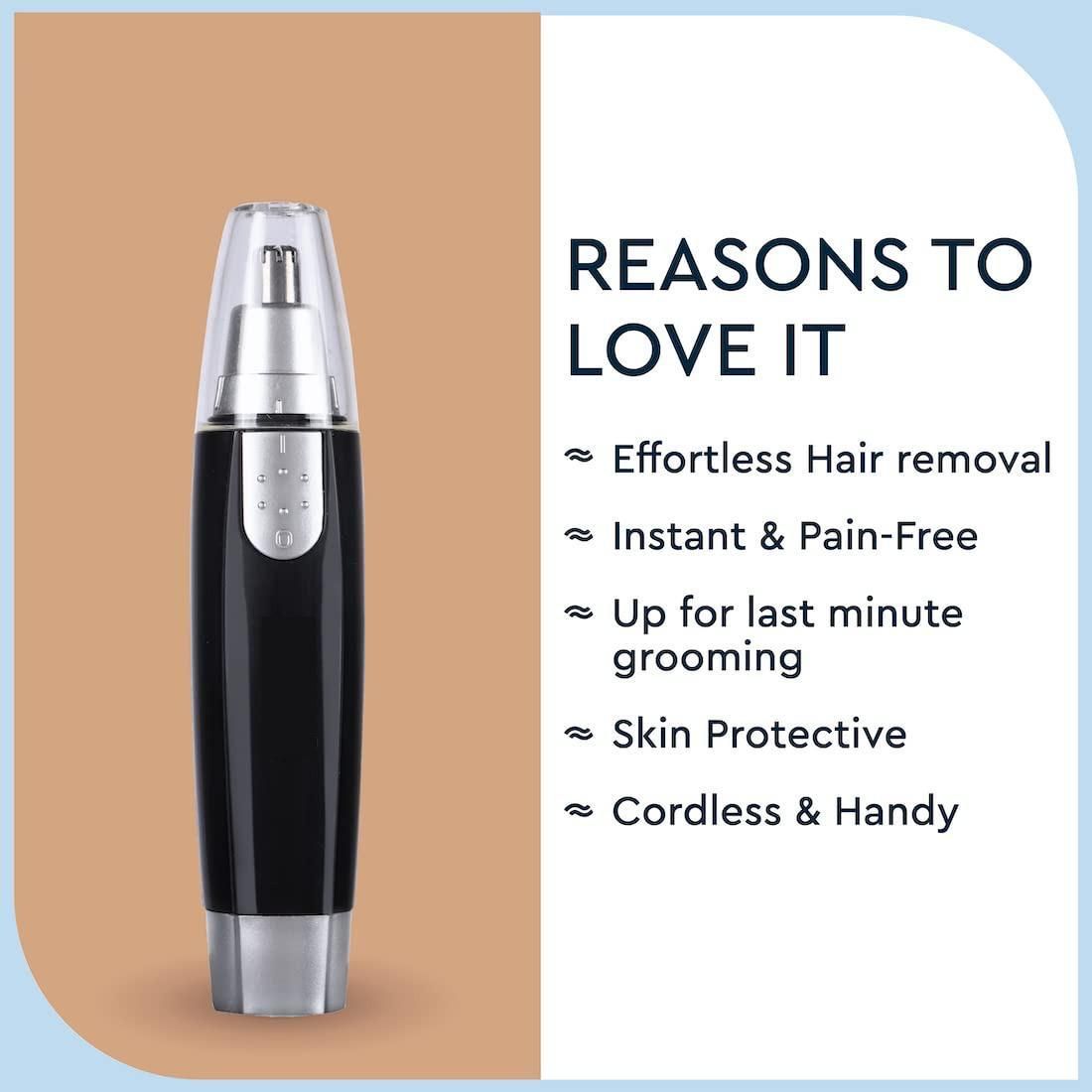 nose trimmer for men, ear hair trimmer, rechargeable grooming tool, cordless nose hair remover, painless nose hair trimmer, men’s grooming device, electric trimmer for nose and ear,