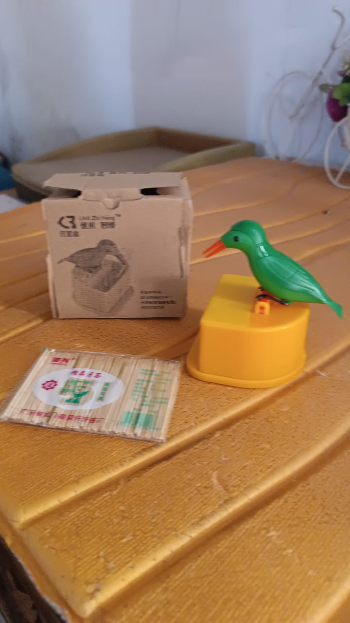 bird design toothpick holder, press type toothpick dispenser, smart toothpick box, portable toothpick storage, ABS toothpick container, kitchen toothpick holder