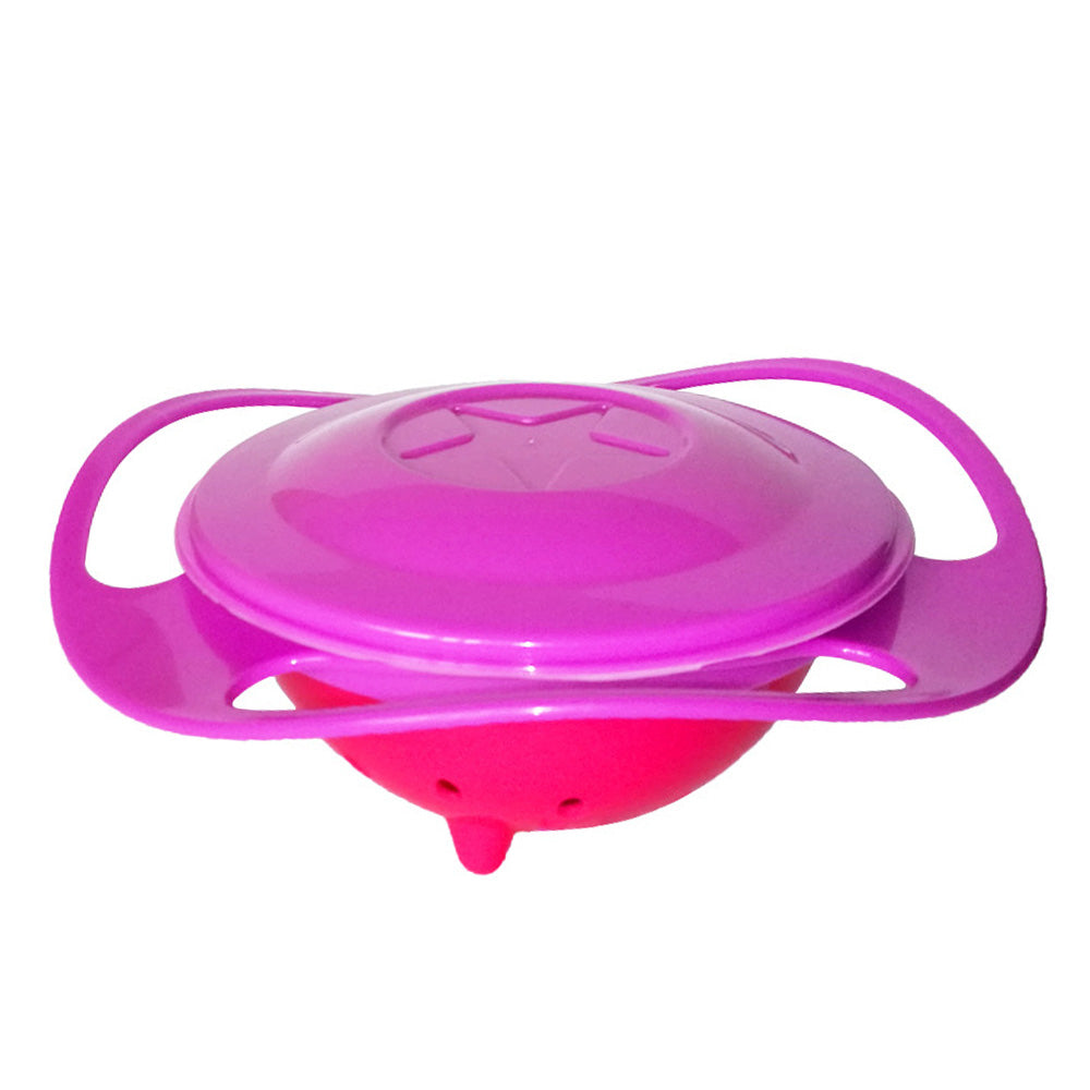 360-degree rotating gyro bowl for toddlers, spill-proof and perfect for travel. gyro bowl for kids, spill proof toddler bowl, rotating baby snack bowl, kids feeding dish, anti spill gyro bowl, 360 degree snack bowl, baby feeding utensil