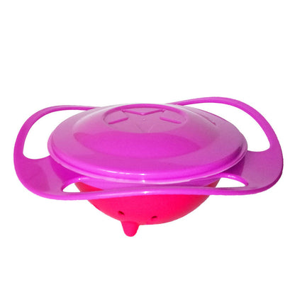 360-degree rotating gyro bowl for toddlers, spill-proof and perfect for travel. gyro bowl for kids, spill proof toddler bowl, rotating baby snack bowl, kids feeding dish, anti spill gyro bowl, 360 degree snack bowl, baby feeding utensil