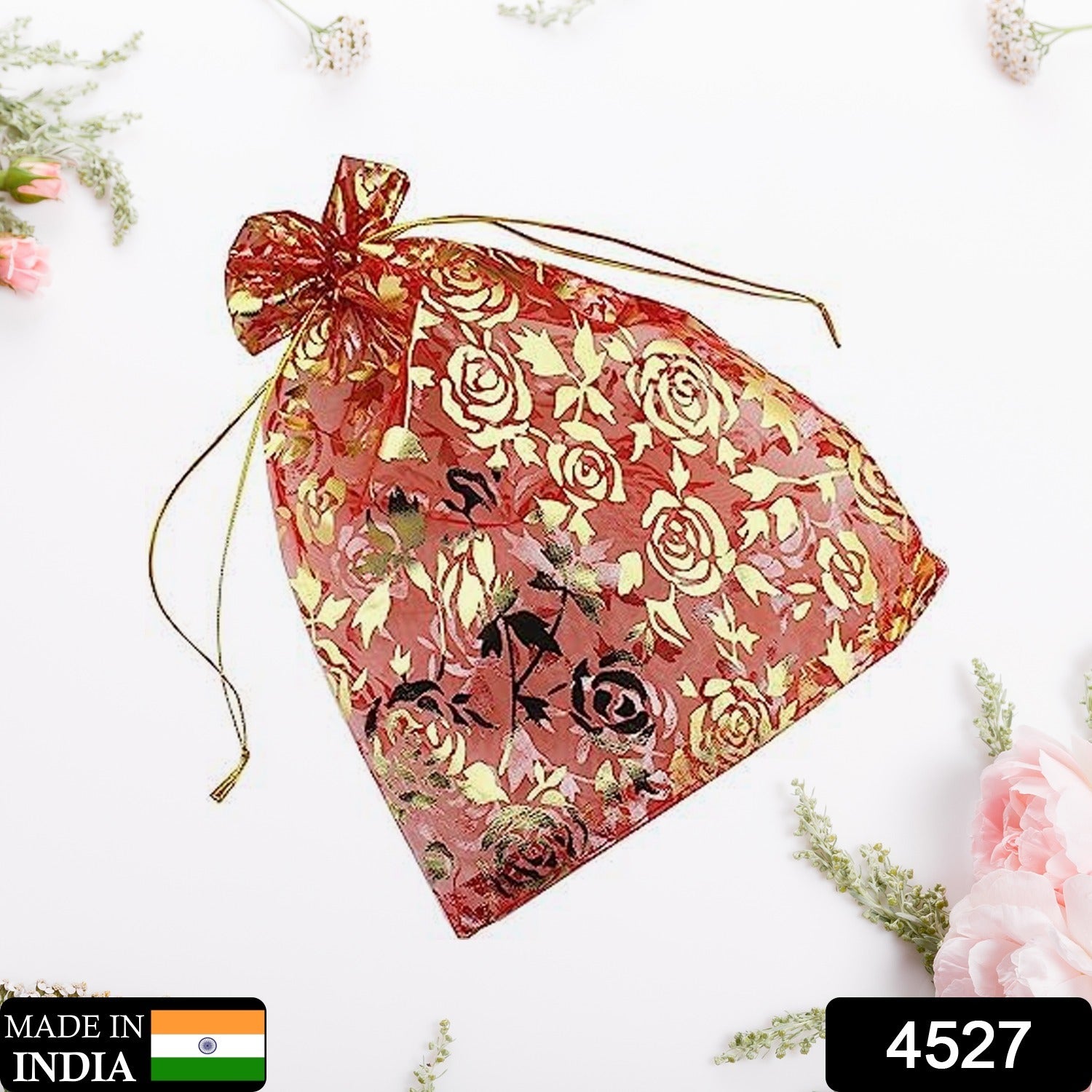 Organza potli for wedding favors, potli baba bag, net fabric pouch, dry fruit gift bag, organza pouch, wedding return gift pouch, Indian shagun potli, drawstring pouch, gift packing bag