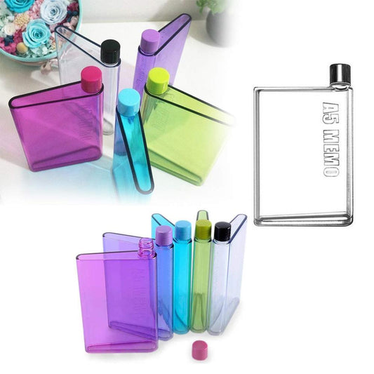 A5 notebook bottle ultra slim BPA-free flat water bottle