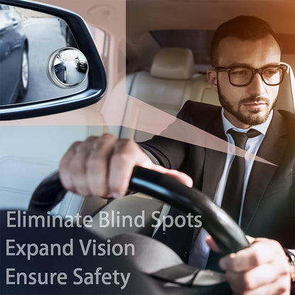 Car convex safety mirror with 3M adhesive installed on door