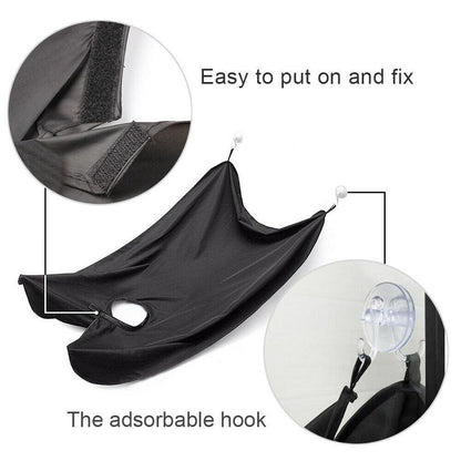 Portable beard bib for easy cleanup after grooming