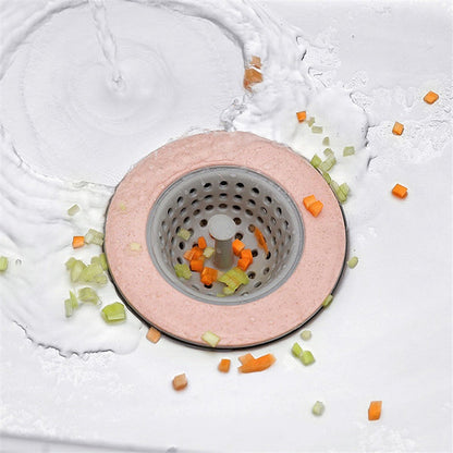 Easy-to-clean silicone sink drain basket on a countertop