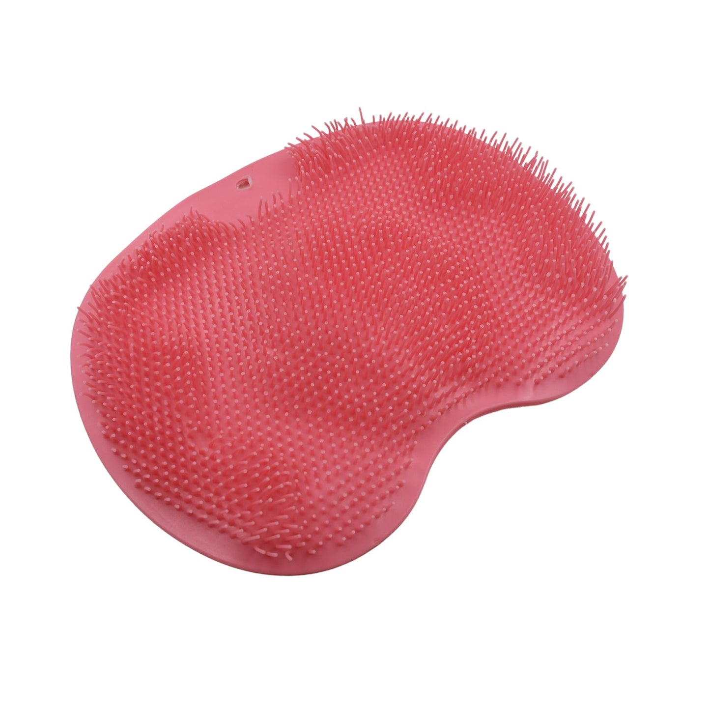 Durable bathroom bath mat with massaging silicone bristles
