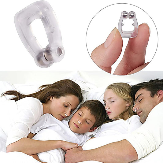 Silicone magnetic anti snore nose clip for men and women