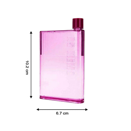 Durable plastic water bottle A5 size for students