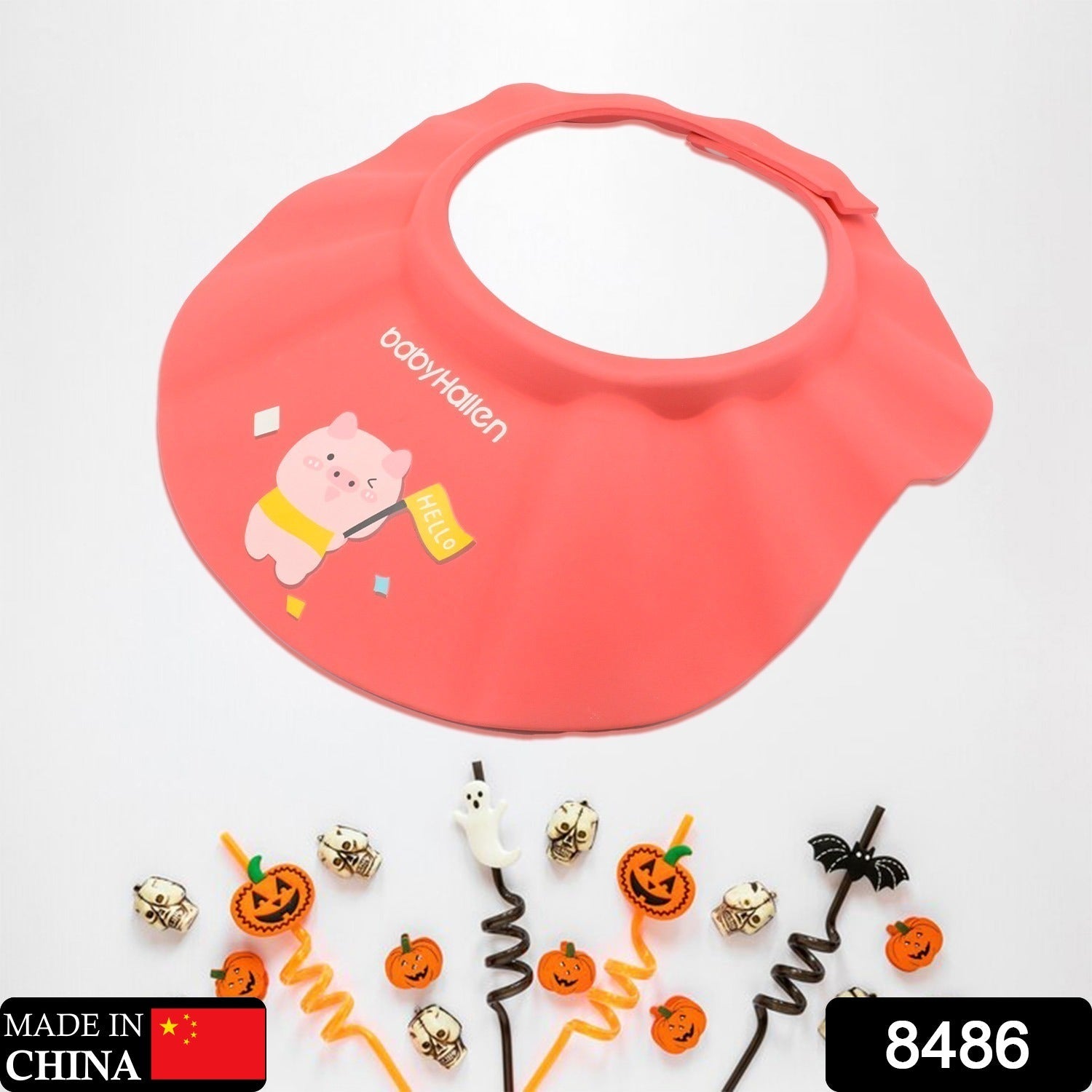 Baby shower cap soft visor hat for toddlers during shampoo wash