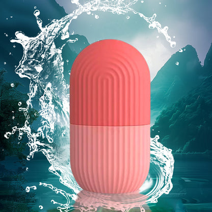 Reusable silicone ice roller facial massager for face and eyes