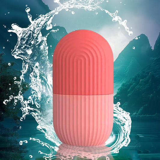 Reusable silicone ice roller facial massager for face and eyes