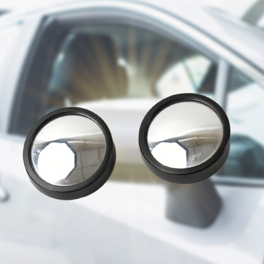 Adjustable car blind spot mirror with 360° rotation and frameless round design