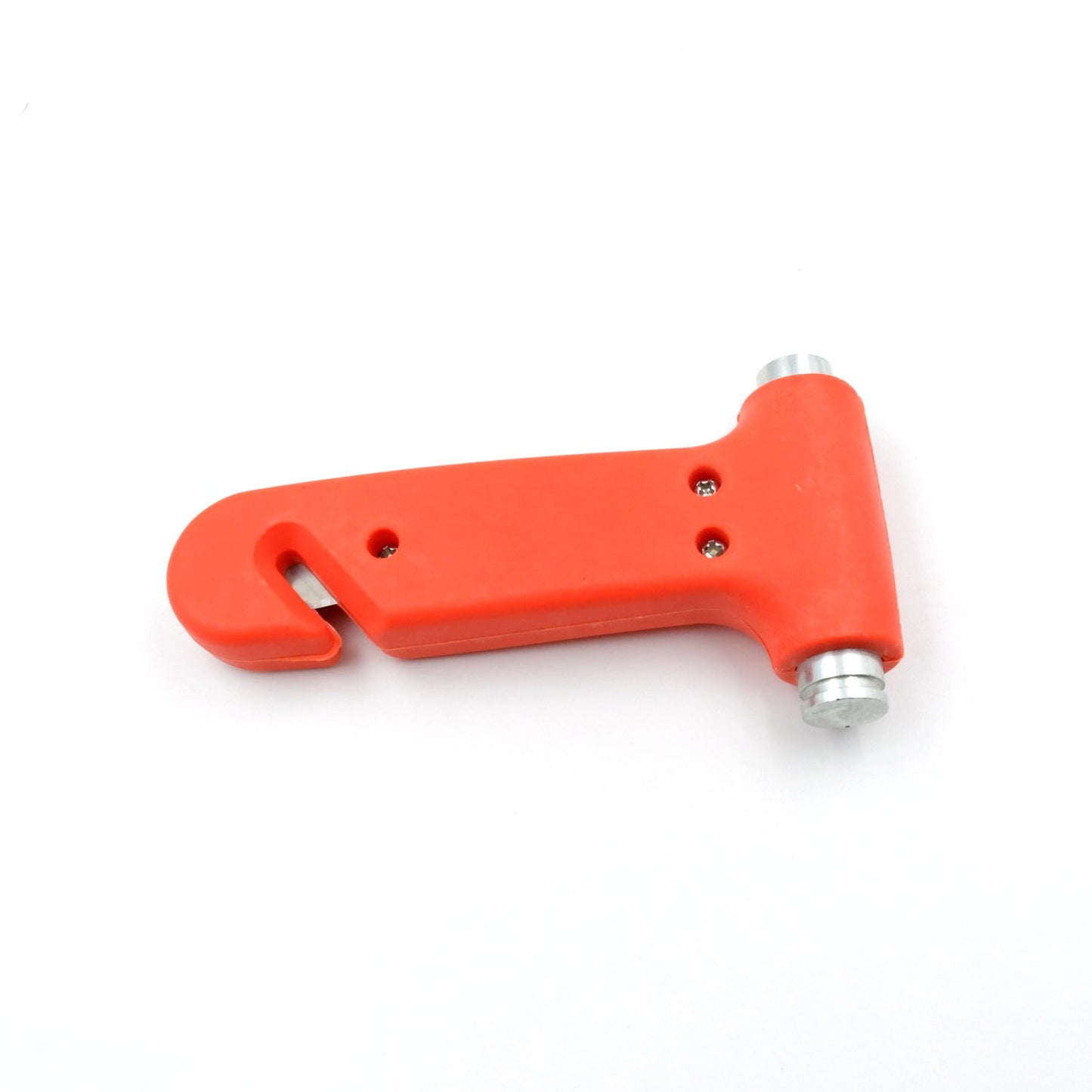 Double-headed emergency rescue hammer for breaking tempered car glass