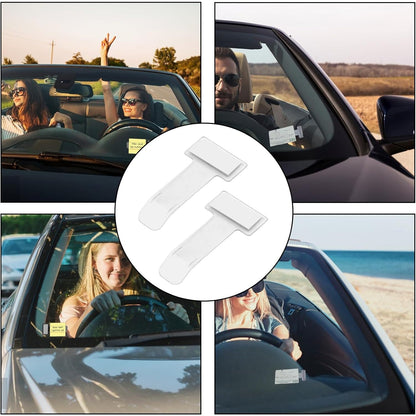 Transparent car Fastag holder clip for secure placement