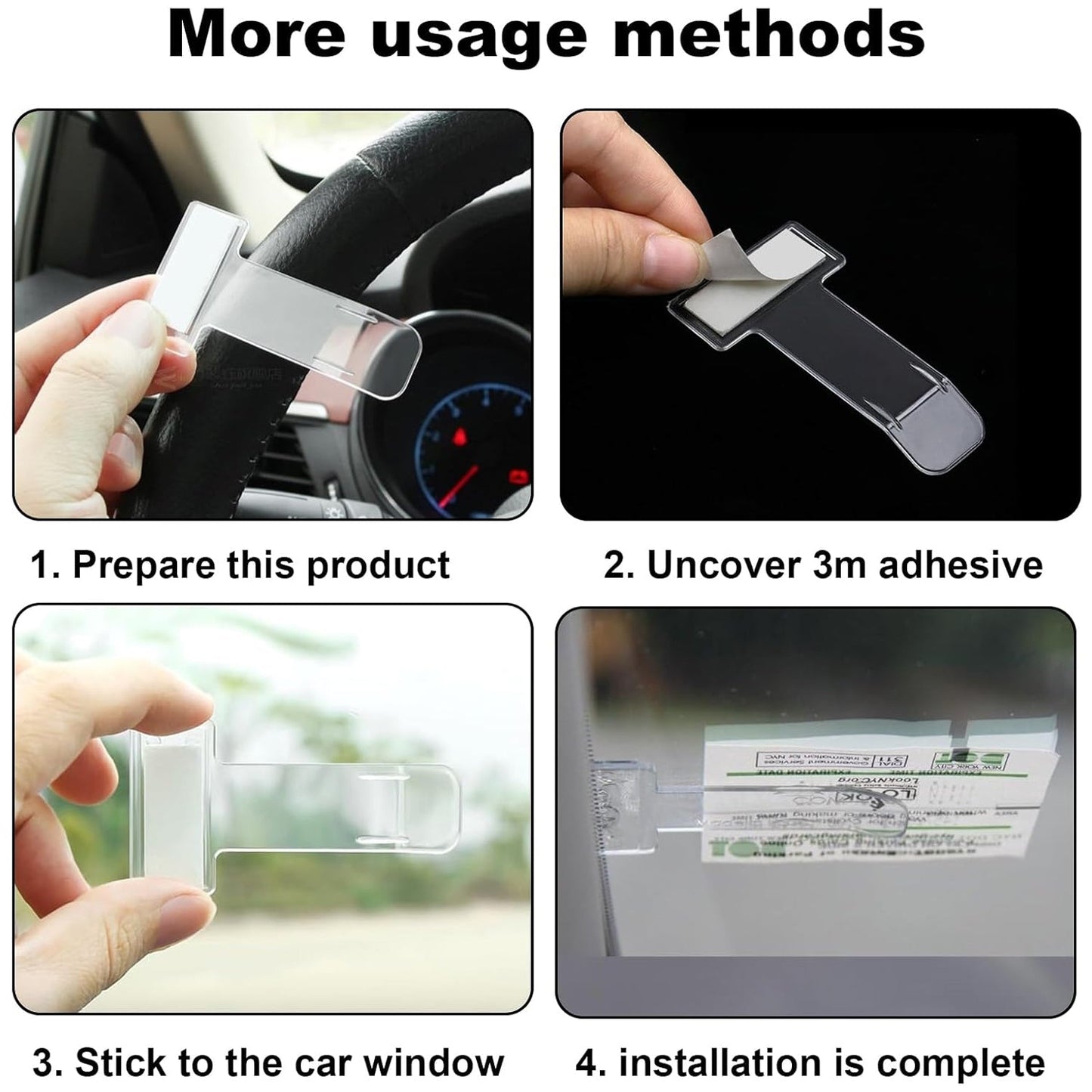 Fastag Car Tag Holder, Windscreen ticket cardholder installed inside car front glass
