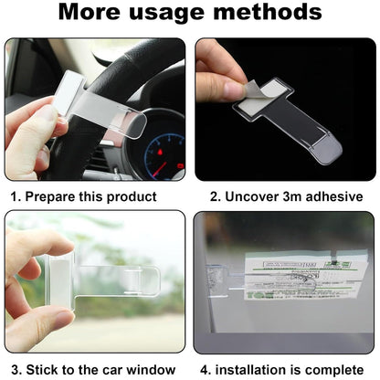 Fastag Car Tag Holder, Windscreen ticket cardholder installed inside car front glass