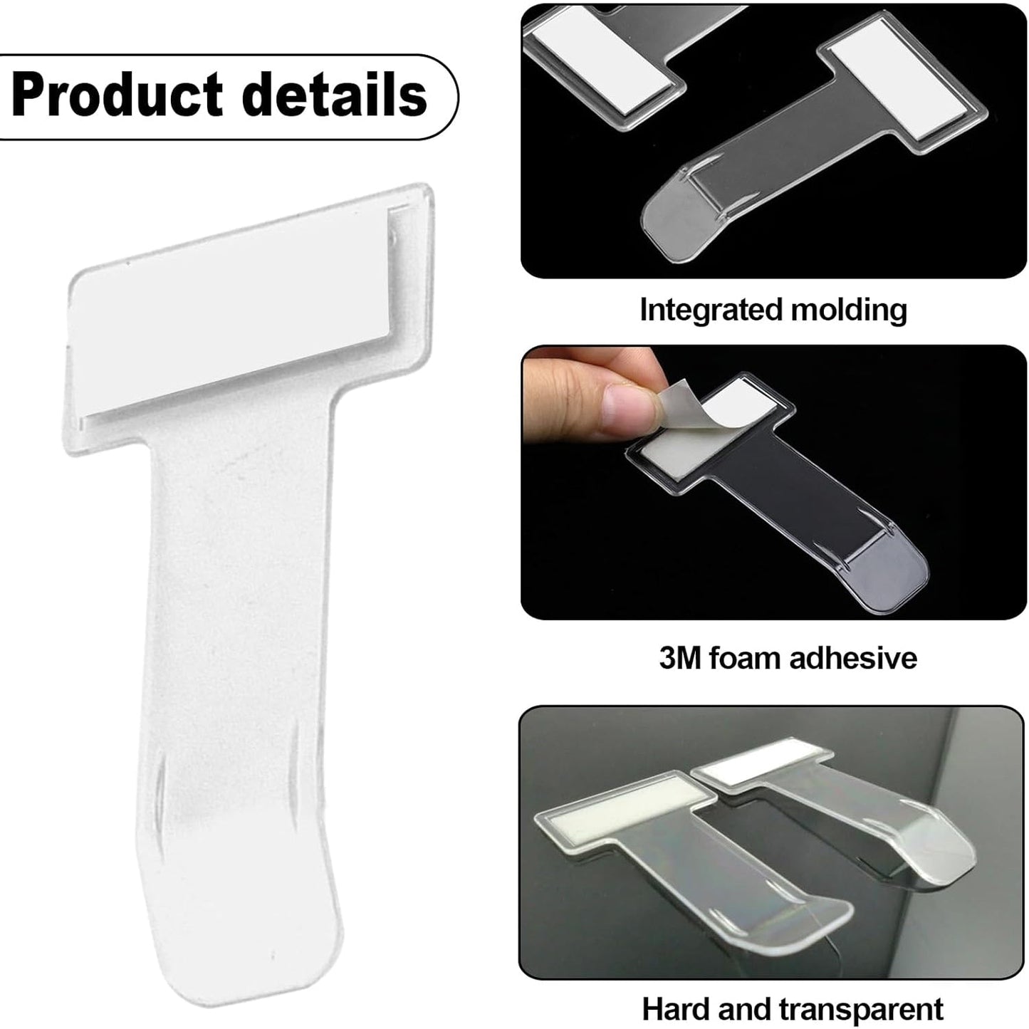 Slim design windscreen clip holding parking ticket clearly