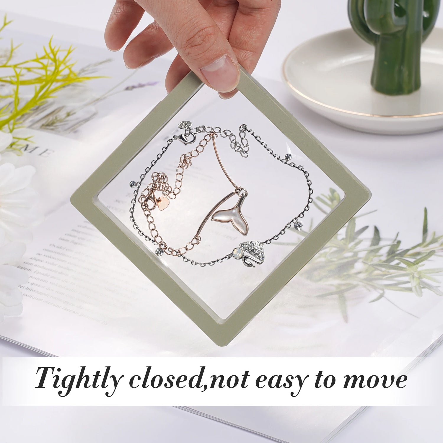 Clear jewelry organizer anti tarnish anti oxidation gift box