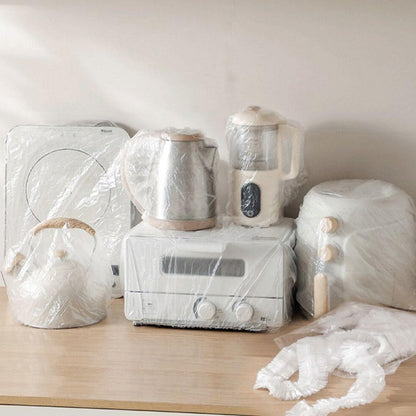 Disposable Table Covers, Thick clear plastic elastic furniture cover for dust and moisture