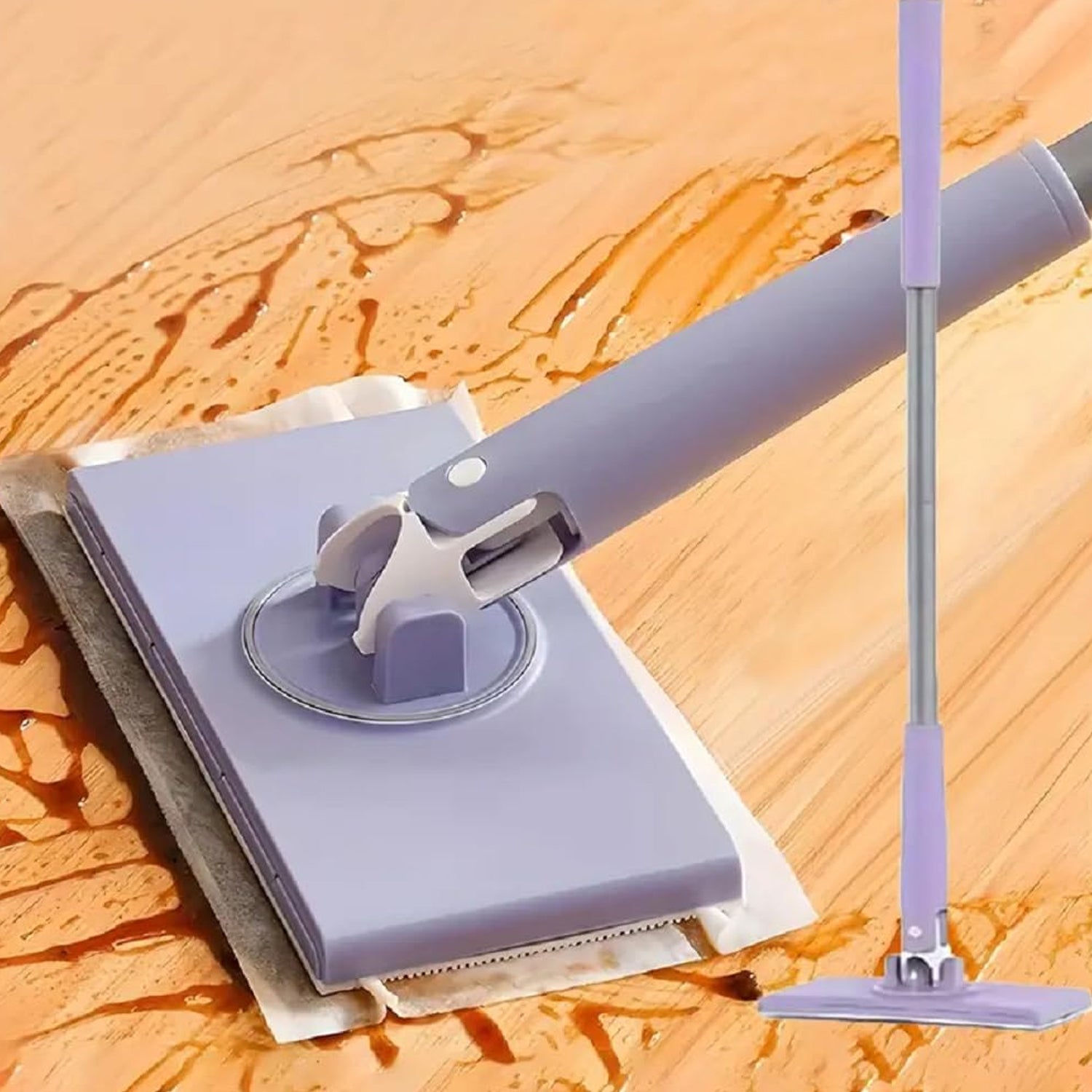 Disposable face towel mini mop with 360 swivel head

