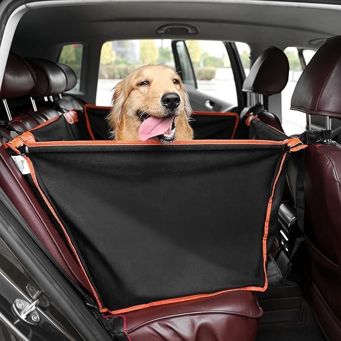 Dog Car Seat Booster for Medium & Large Dogs - Waterproof Nylon with Breathable Mesh, dog car seat, dog booster seat, pet car seat for large dogs, waterproof dog car seat, nylon dog car seat, breathable dog car seat, car seat for medium dogs

