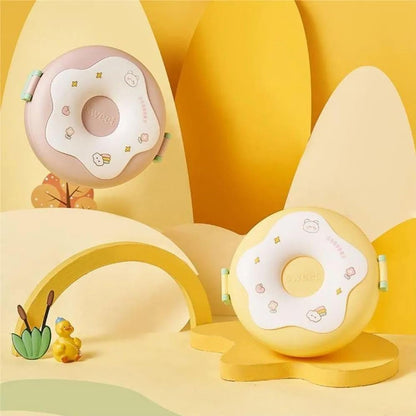 Cute Donut Design Double Insulated Lunch Container, Corporate gift lunch box donut shape BPA free design portable