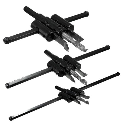 Alloy steel hole saw drill cutter with interchangeable drill bits
