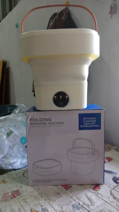 Mini foldable laundry machine with digital touch control