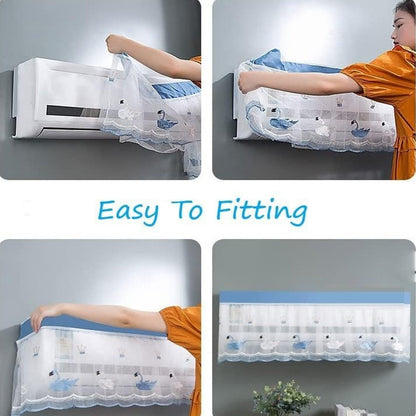 Washable foldable AC dustproof curtain for 1 ton wall-mounted unit